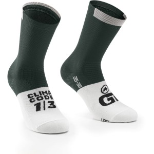 Skarpetki Assos GT C2 Zielono-Białe