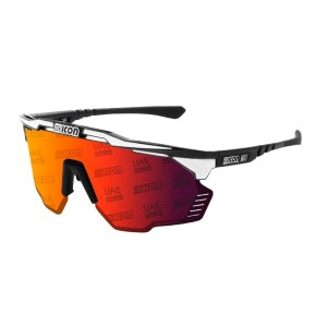 Okulary Scicon Aeroshade Kunken Black Gloss White Bolt Monogram UAE Multimirror Red