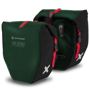 Extrawheel Sakwy Tylne Biker Polyester Green/Black 50L