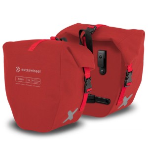 Extrawheel Sakwy Uniwersalne Rider Premium Cordura Red 30L