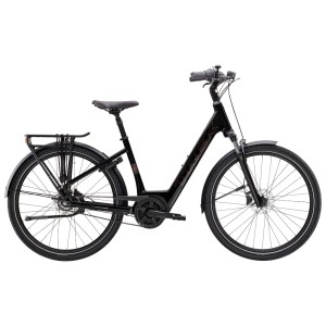 Rower elektryczny Trek District+ 2 o niskim przekroku 2026 Czarny