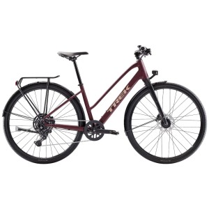 Rower fitness Trek FX Sport AL Equipped ze średnim przekrokiem Bordowy