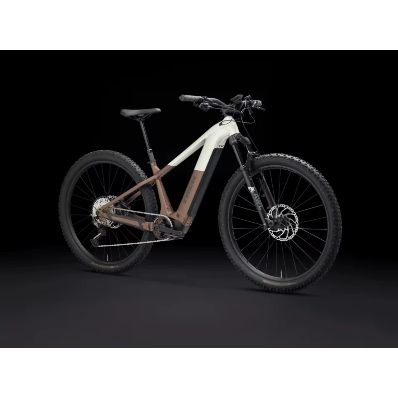 Rower elektryczny Trek Powerfly+ 8 Gen 5 2026 Srebrno Brązowy - widok na rower