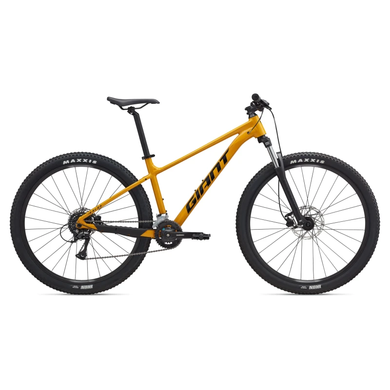 Rower MTB Giant Talon 3 Pomarańczowy - widok z boku