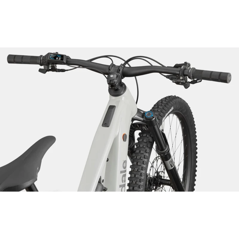 Rower elektryczny Cannondale Moterra 3 Biały - widok kierownicy z góry