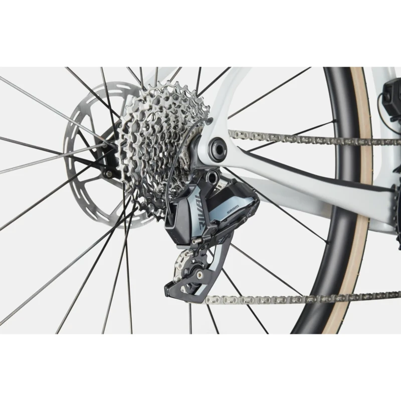 Rower szosowy Cannondale Synapse Carbon 3 Smartsense Biały - widok piasty i łańcucha