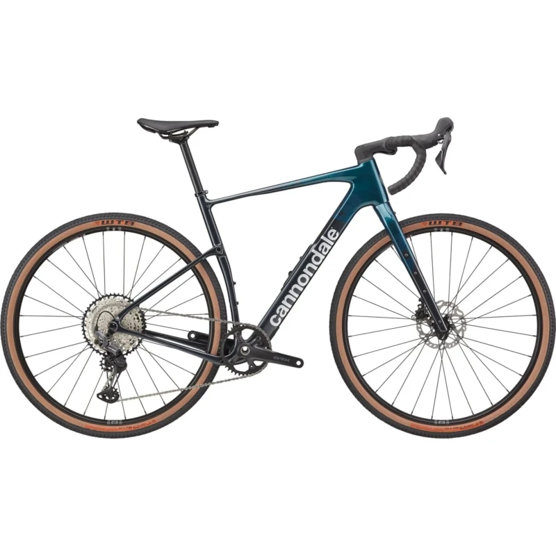Rower gravel Cannondale Topstone Carbon 3 GRX 1x Turkusowy - widok z boku
