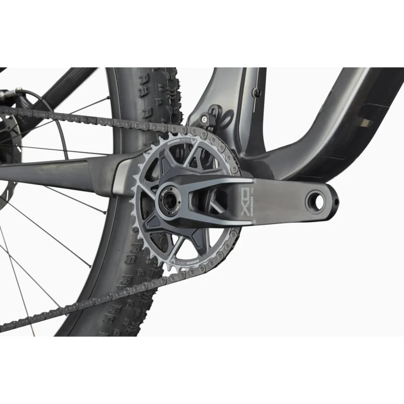 Rower MTB Cannondale Scalpel Carbon 1 Grafitowo Czarny - widok korby