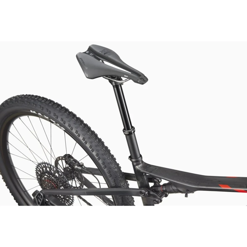 Rower MTB Cannondale Scalpel Carbon 1 Grafitowo Czerwony - siodełko