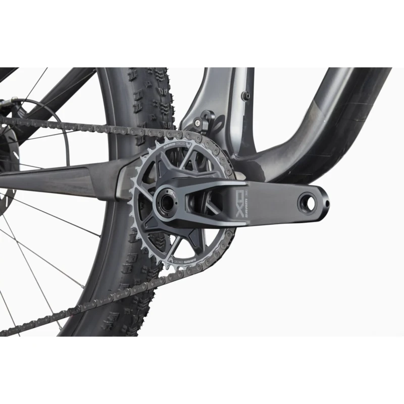 Rower MTB Cannondale Scalpel Carbon 1 Grafitowo Czerwony - widok korby