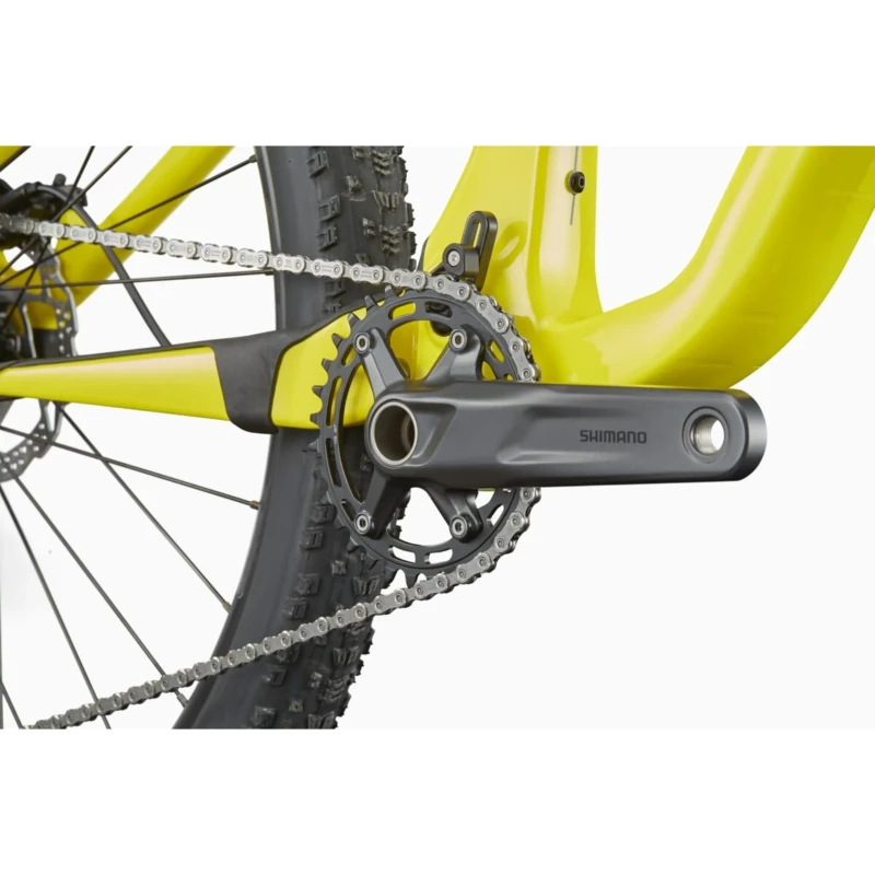 Rower MTB Cannondale Scalpel Carbon 4 Żółty - widok korby