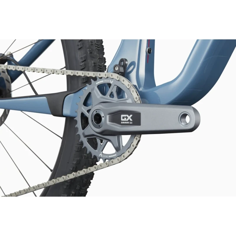 Rower MTB Cannondale Scalpel Carbon 2 Lefty Niebieski - widok korby
