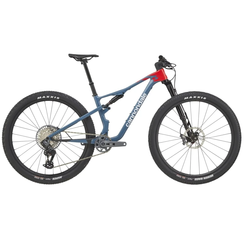 Rower MTB Cannondale Scalpel Carbon 2 Lefty Niebieski - widok z boku