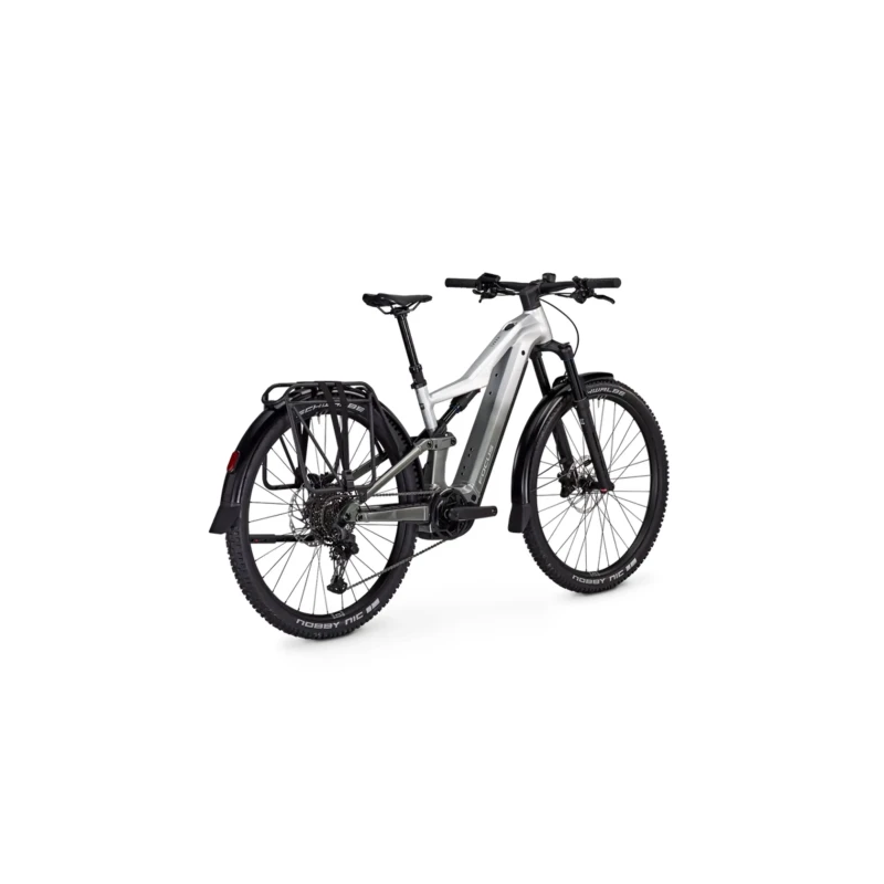 Rower elektryczny Focus Thron2 6.7 EQP 600Wh Srebrny - widok z tyłu