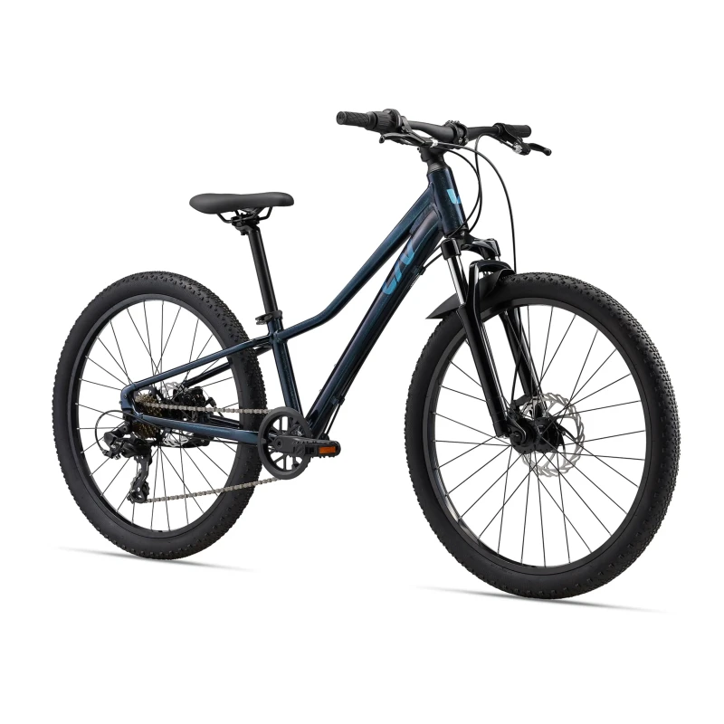 Rower dziecięcy Liv Tempt 24 Disc Granatowy - widok z przodu