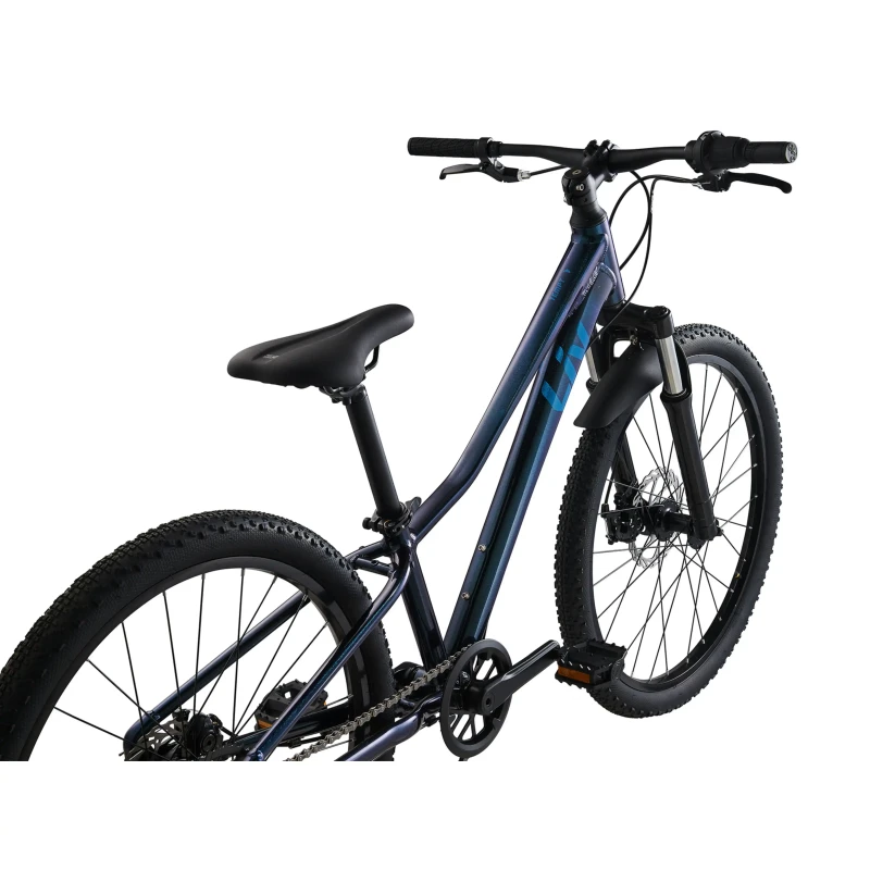 Rower dziecięcy Liv Tempt 24 Disc Granatowy - widok z tyłu