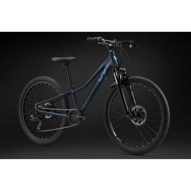 Rower dziecięcy Liv Tempt 24 Disc Granatowy - widok roweru z przodu