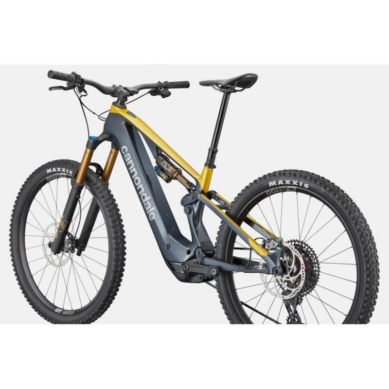 Rower elektryczny Cannondale Moterra SL Carbon 1 Niebiesko Żółty - widok z tyłu