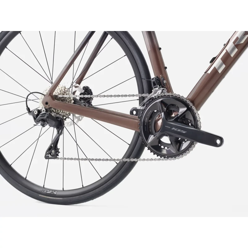 Rower szosowy Trek Domane SL 5 Gen 4 2026 Brązowy - widok korby i koła