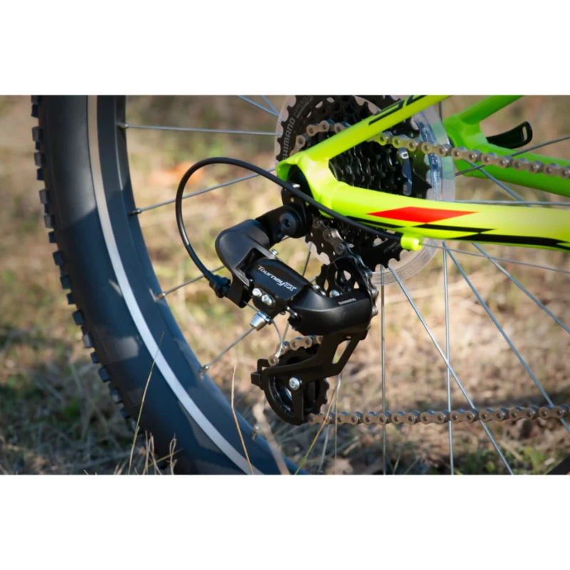 Rower dziecięcy Superior Racer XC 24 Limonkowy - widok piasty