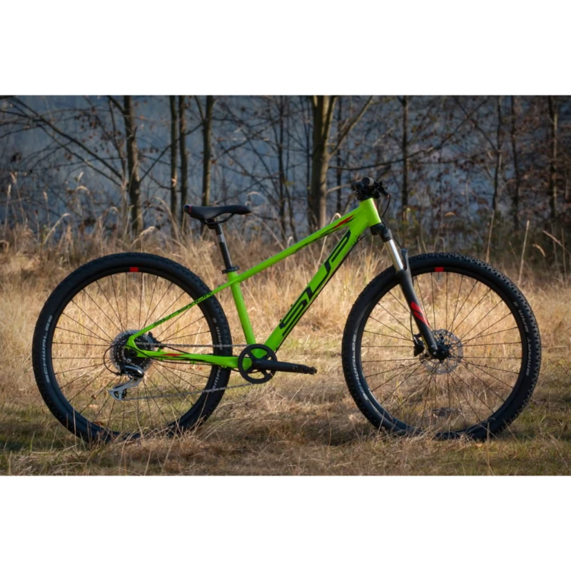 Rower Superior Racer XC 27 DB Limonkowy - widok z boku