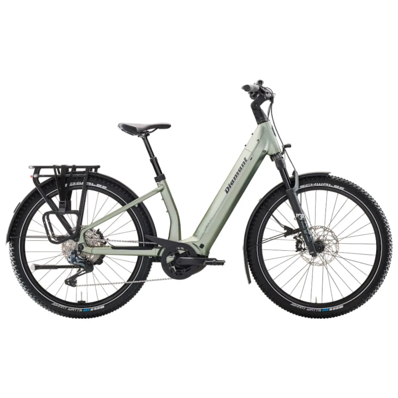 Rower elektryczny Diamant Suvea Trip Pro 600Wh Zielony - widok z boku