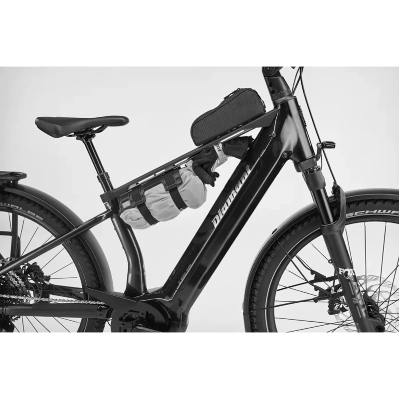 Rower elektryczny Diamant Suvea Trip Pro 800Wh Zielony - widok z akcesoriami