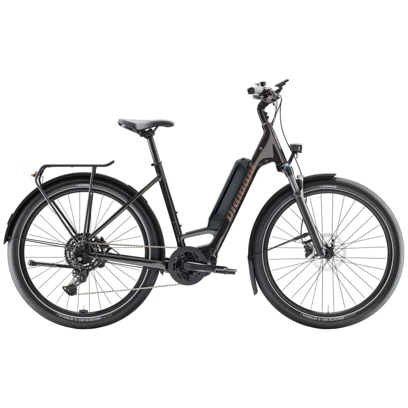 Rower elektryczny Diamant Zing Trip Core z niską ramą 545Wh Czarny - widok z boku