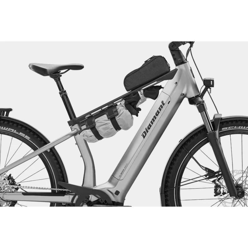Rower elektryczny Diamant Suvea Trip Plus 600Wh Granatowy - widok z akcesoriami