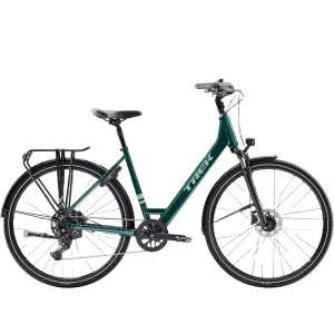 Rower trekkingowy Trek Verve Equipped o niskim przekroku Zielony