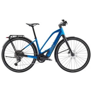 Rower elektryczny Trek FX+7 o średnim przekroku Niebieski